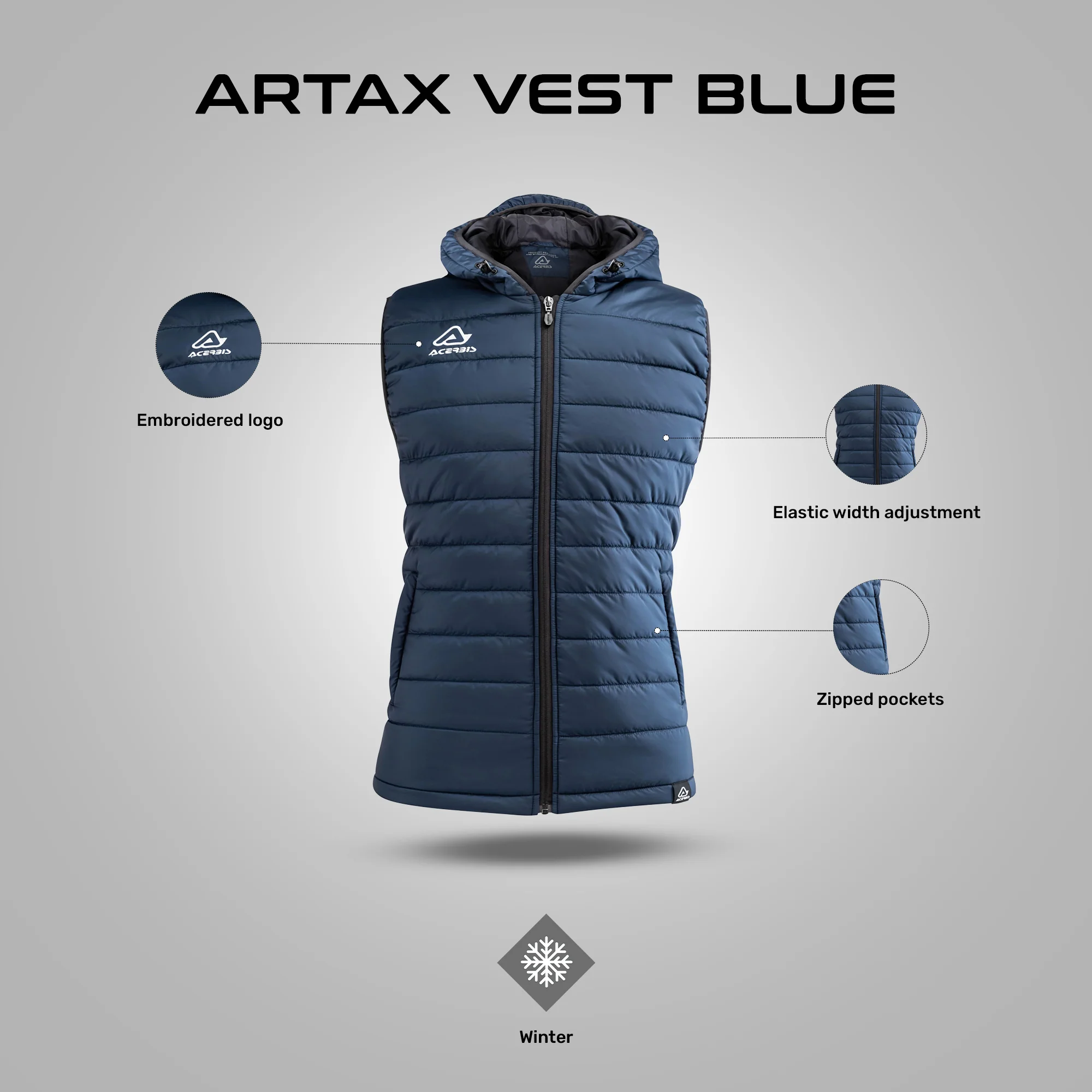 Artax Winter Vest (Blue) - Image 4