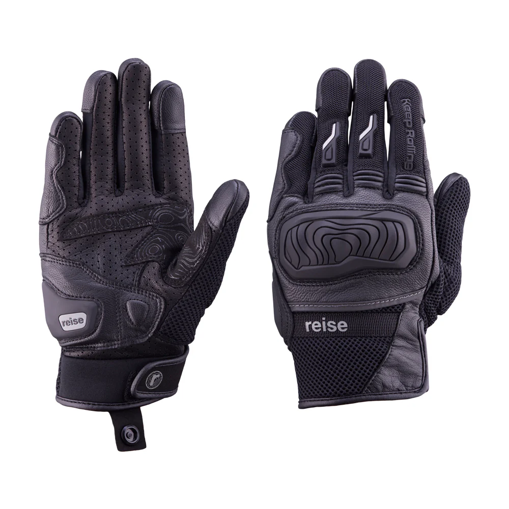 Austra - Urban Motorcycle Riding Gloves (Black) - Image 8
