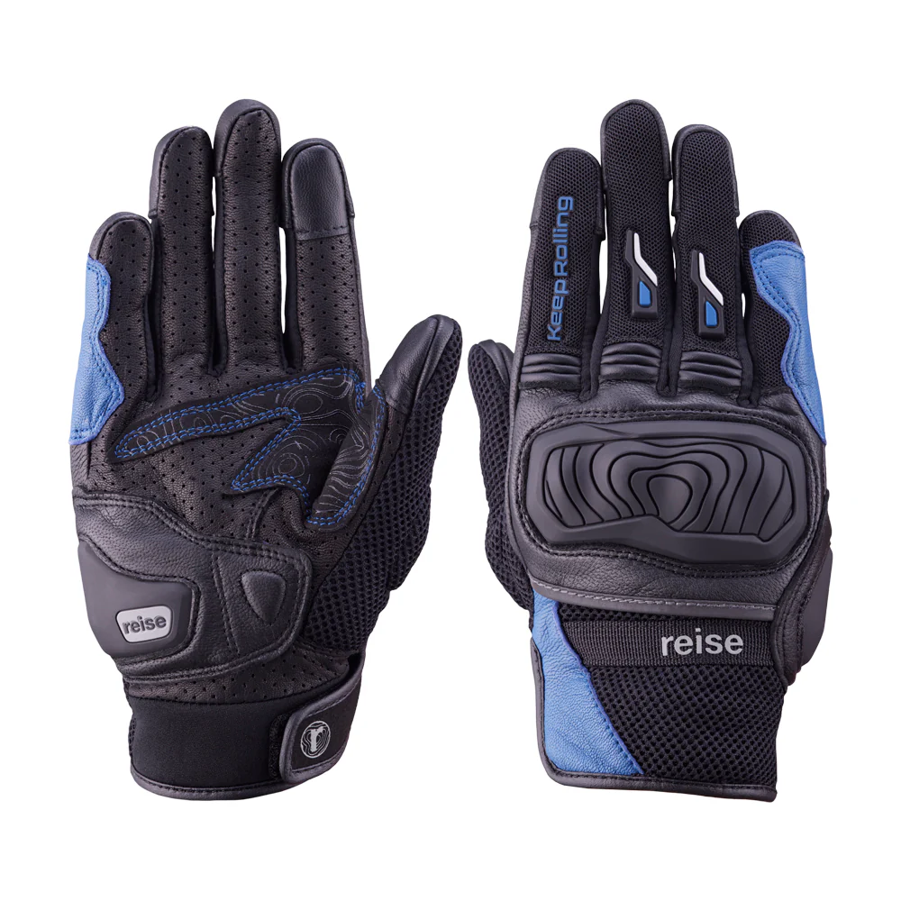 Austra - Urban Motorcycle Riding Gloves (Blue) - Image 8