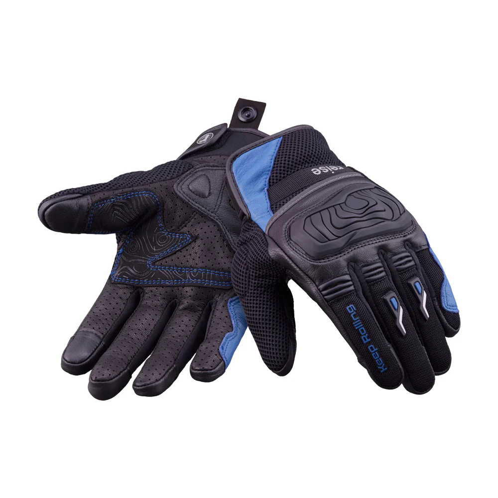Austra - Urban Motorcycle Riding Gloves (Blue) - Image 9