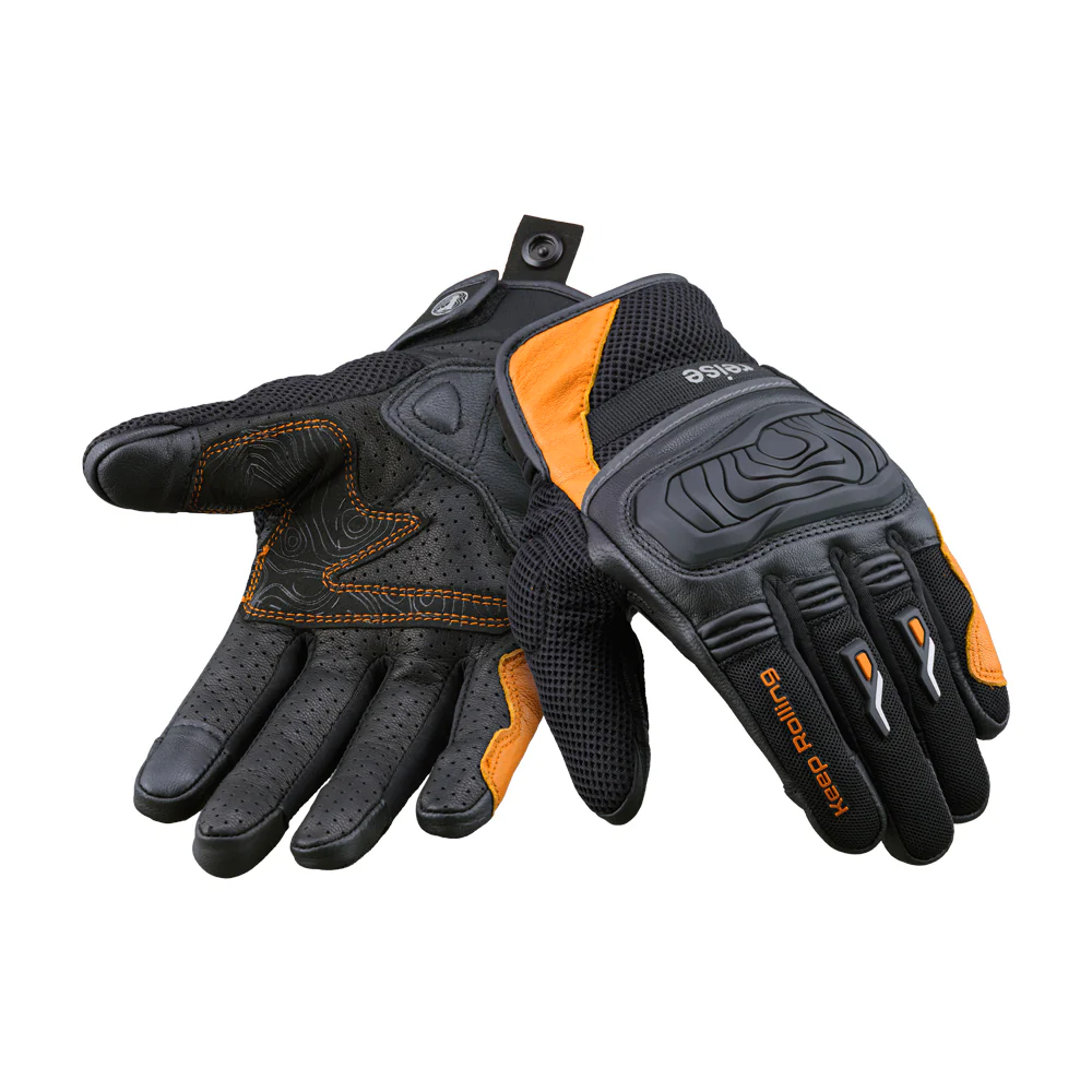 Austra - Urban Motorcycle Riding Gloves (Orange) - Image 9