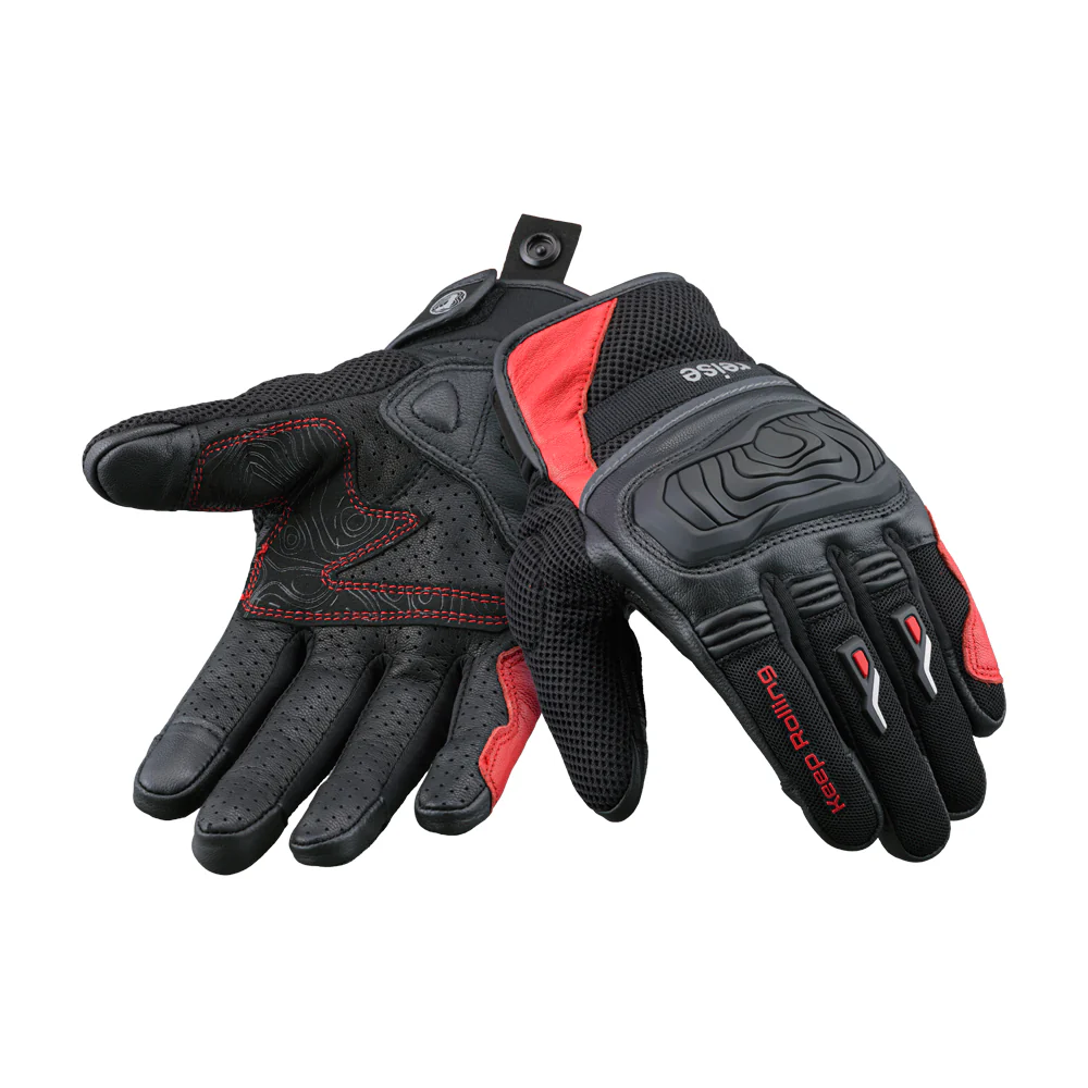 Austra - Urban Motorcycle Riding Gloves (Red) - Image 9