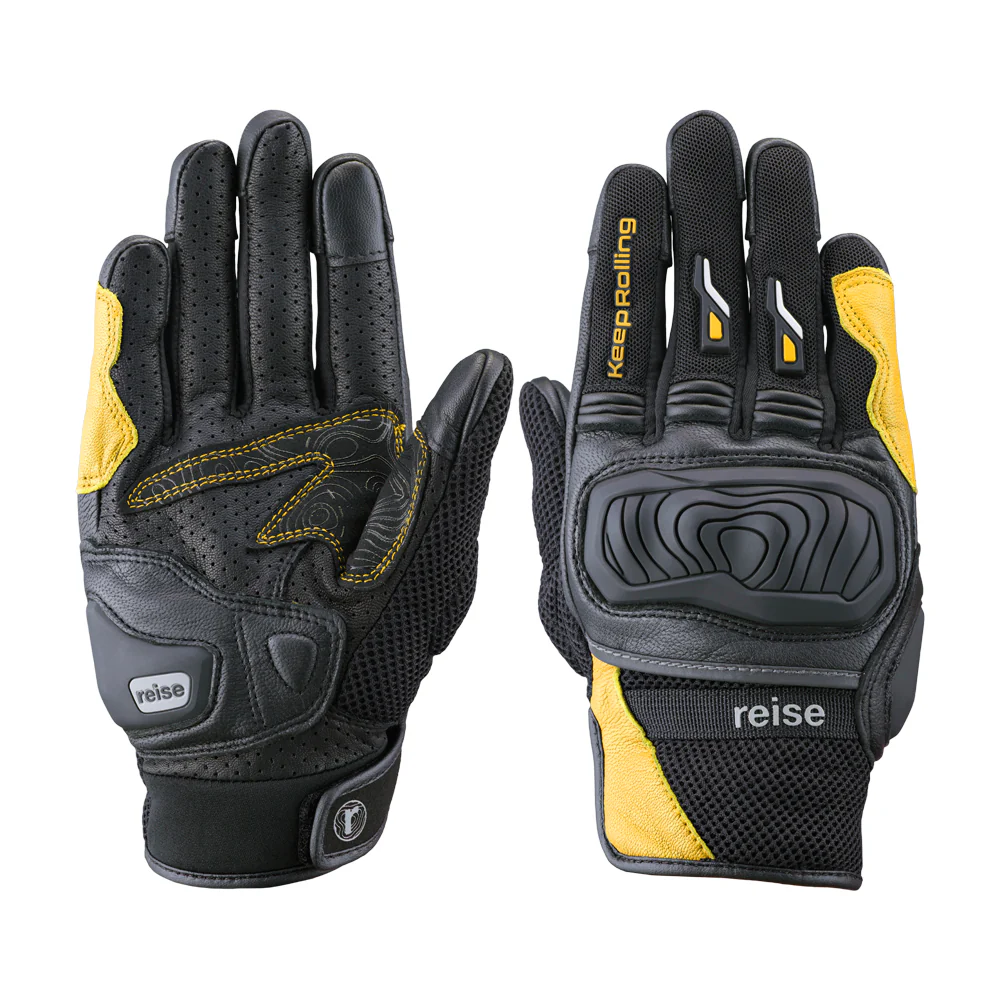 Austra - Urban Motorcycle Riding Gloves (Yellow) - Image 8