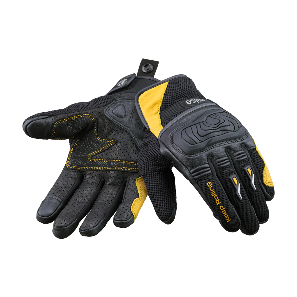 Austra - Urban Motorcycle Riding Gloves (Yellow) - Image 9