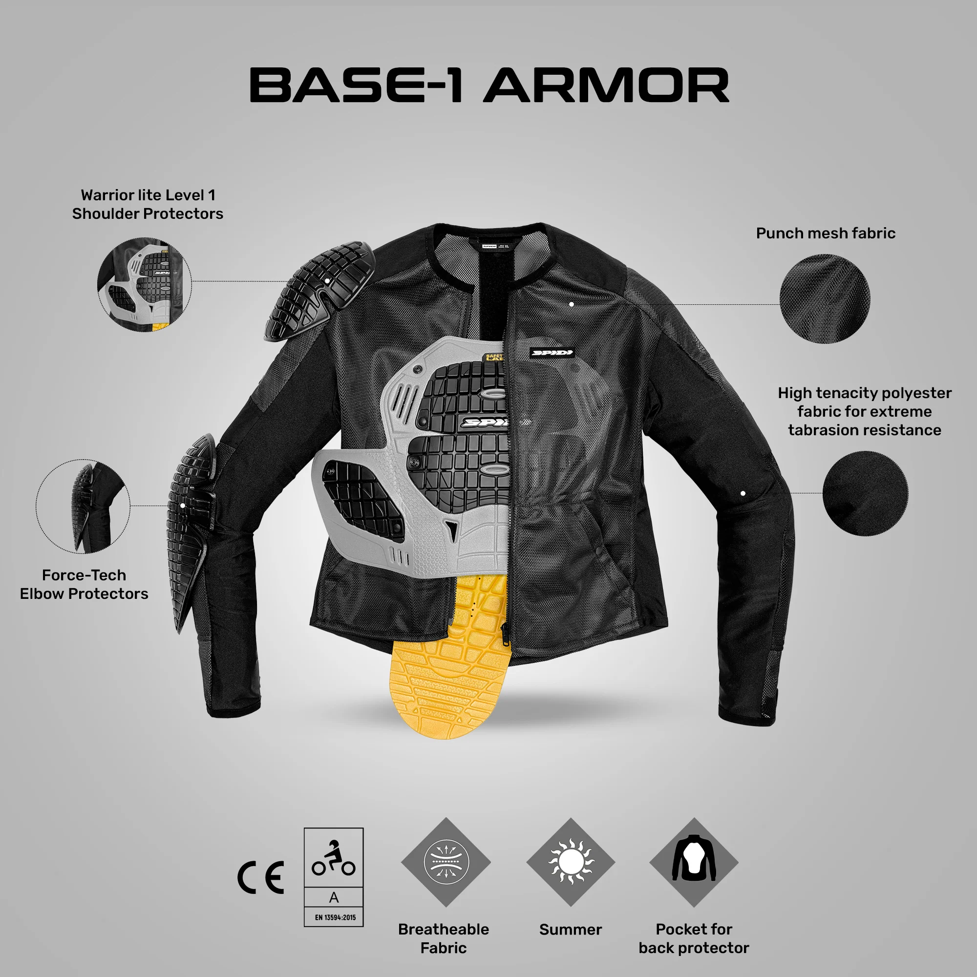 Base-1 Armor - CE Certified Riding Jacket - Image 3