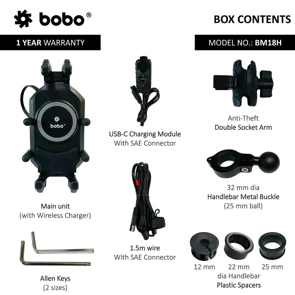 BM18H - Anti-Vibration (Wireless + USB-C Charger) - Image 5