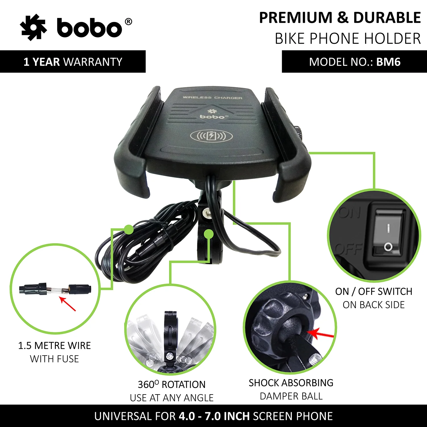 BM6 - Fast 15W Wireless Charger - Image 4
