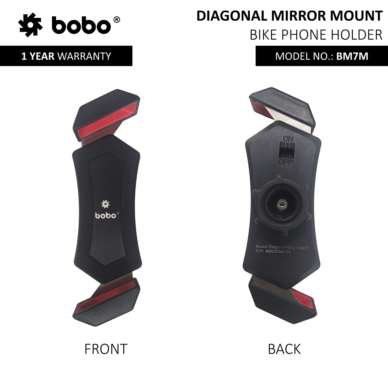 BM7M - Diagonal-Grip Mirror Mount (No Charger) - Image 2