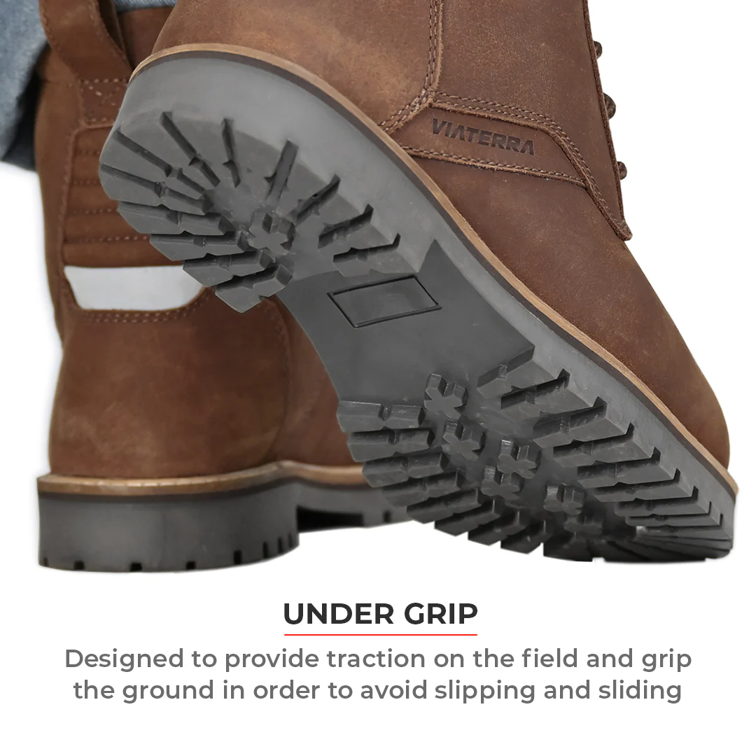 Bronson - Retro Style Motorcycle Riding Boots (Brown) - Image 16