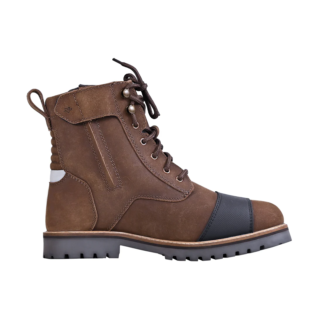 Bronson - Retro Style Motorcycle Riding Boots (Brown) - Image 3