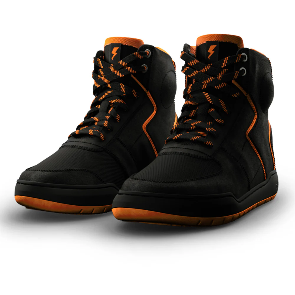 Casual - Waterproof Motorcycle Riding Boots (Blue/Orange)