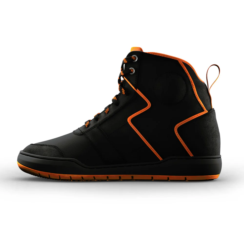 Casual - Waterproof Motorcycle Riding Boots (Blue/Orange) - Image 2