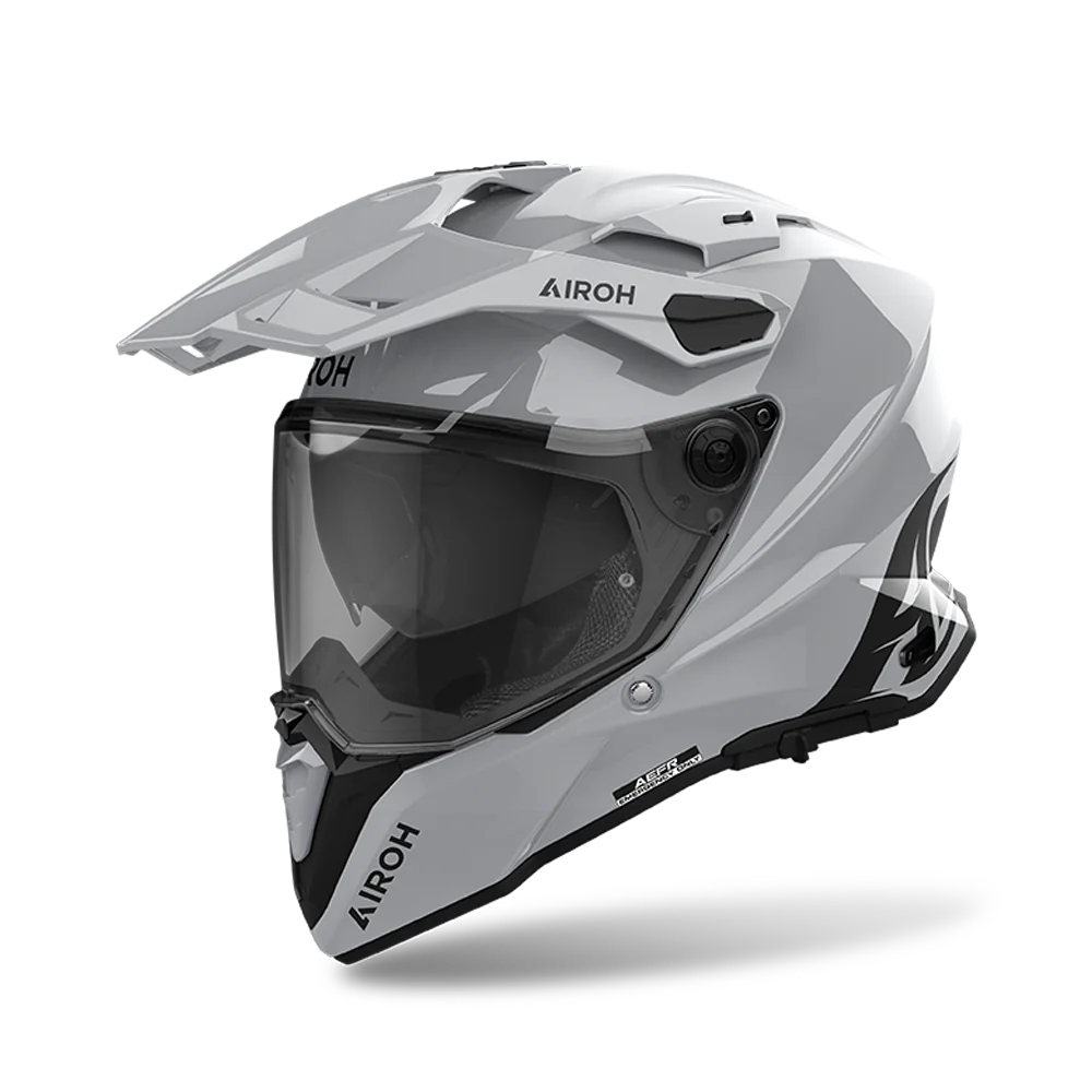 Commander 2 Color - Motorcycle Riding Helmet (Gloss Cement Grey)
