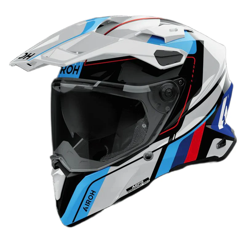 Commander 2 Skip - Motorcycle Riding Helmet (Gloss White/Red)