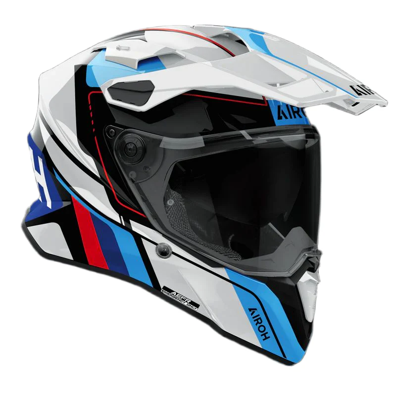 Commander 2 Skip - Motorcycle Riding Helmet (Gloss White/Red) - Image 2