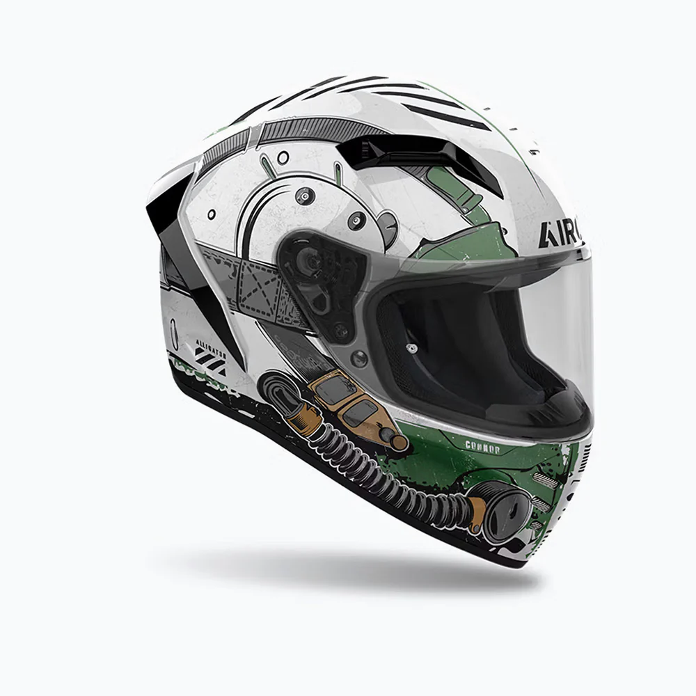 Connor Alligator - Motorcycle Riding Helmet (Gloss) - Image 2
