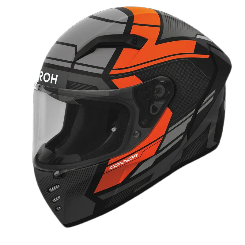 Connor Ego - Motorcycle Riding Helmet (Matt Orange)