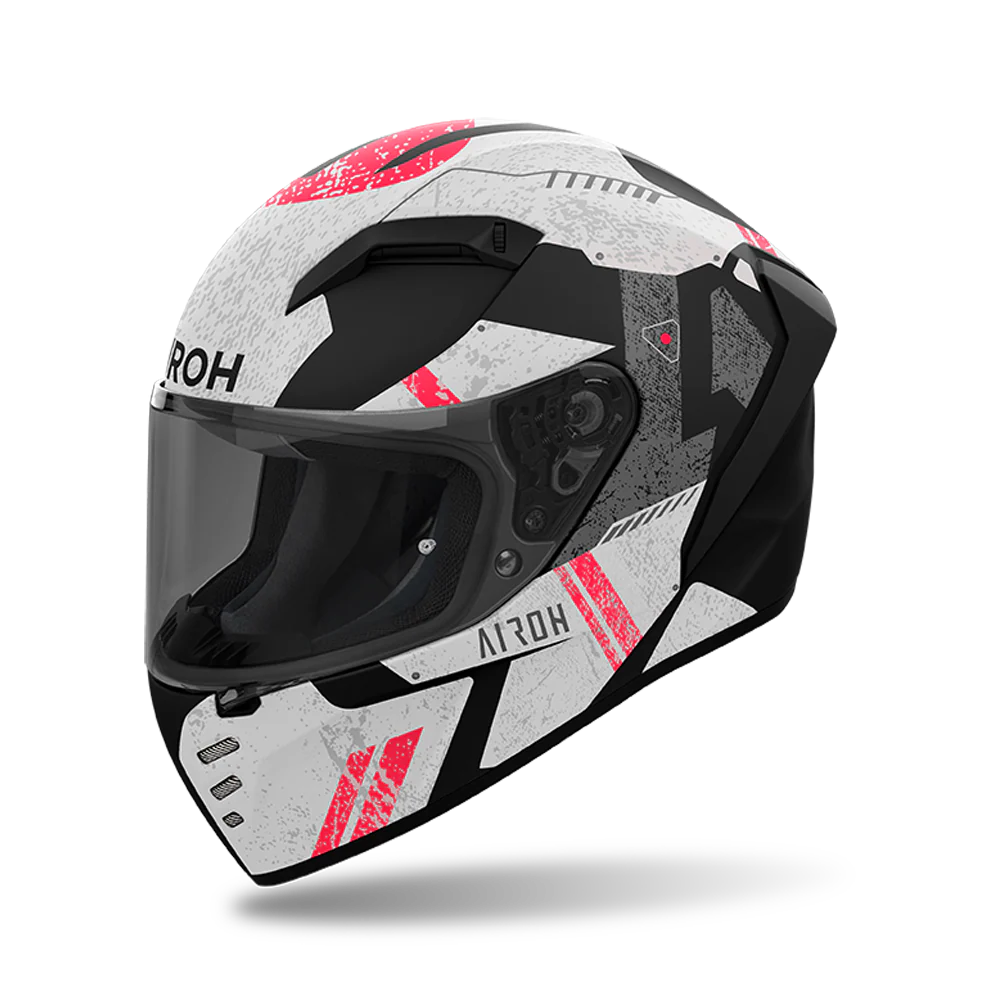 Connor Omega - Motorcycle Riding Helmet (Matt Orange/Grey)