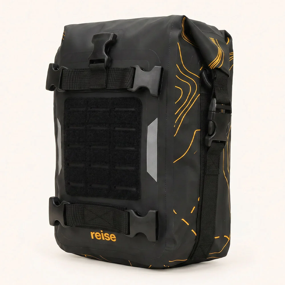 Crash Bar Bag - Water Repellent Motorcycle Luggage 6L (Black)