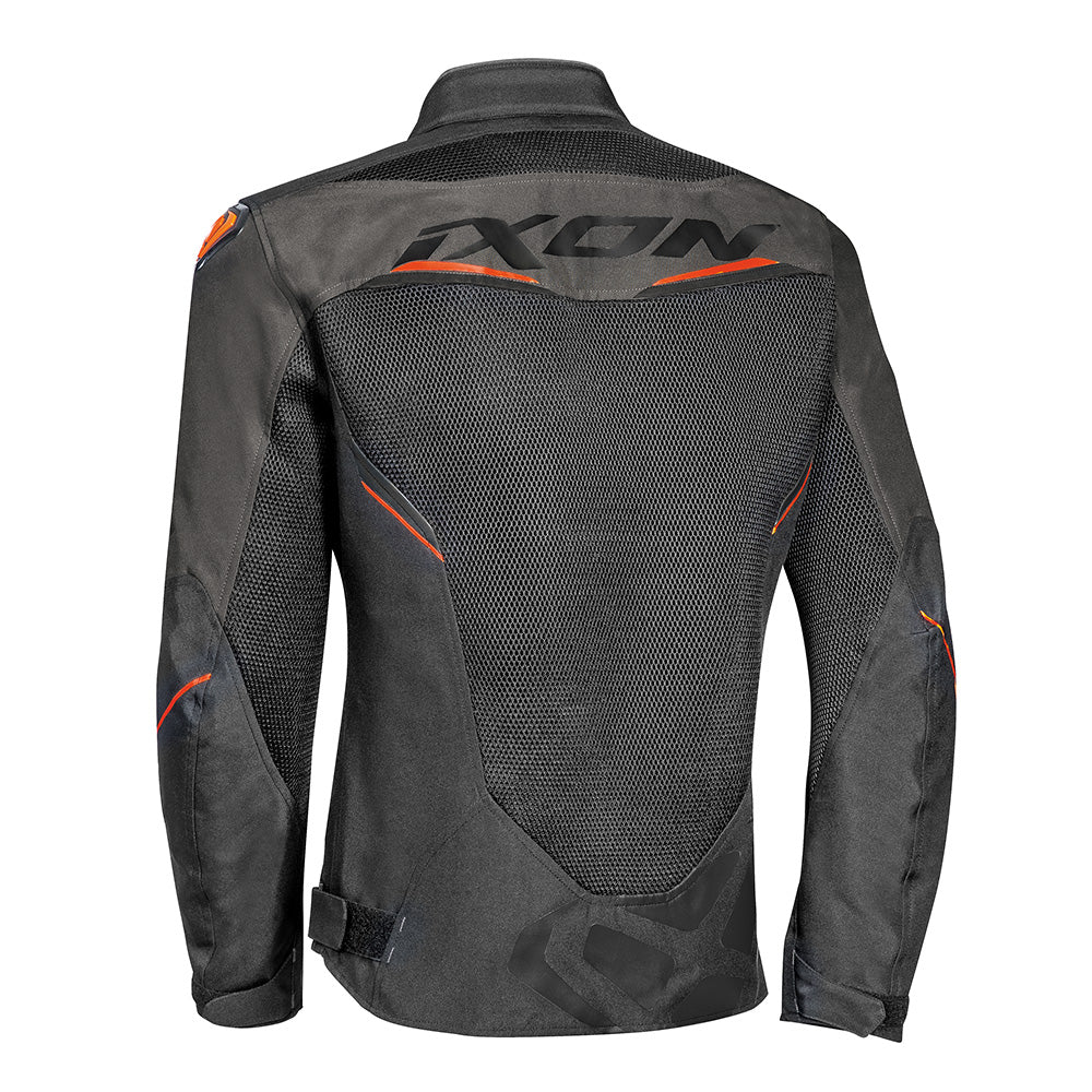 Draco - 3D Mesh Sport Touring Jacket (Black/Anthracite/Orange) - Image 2