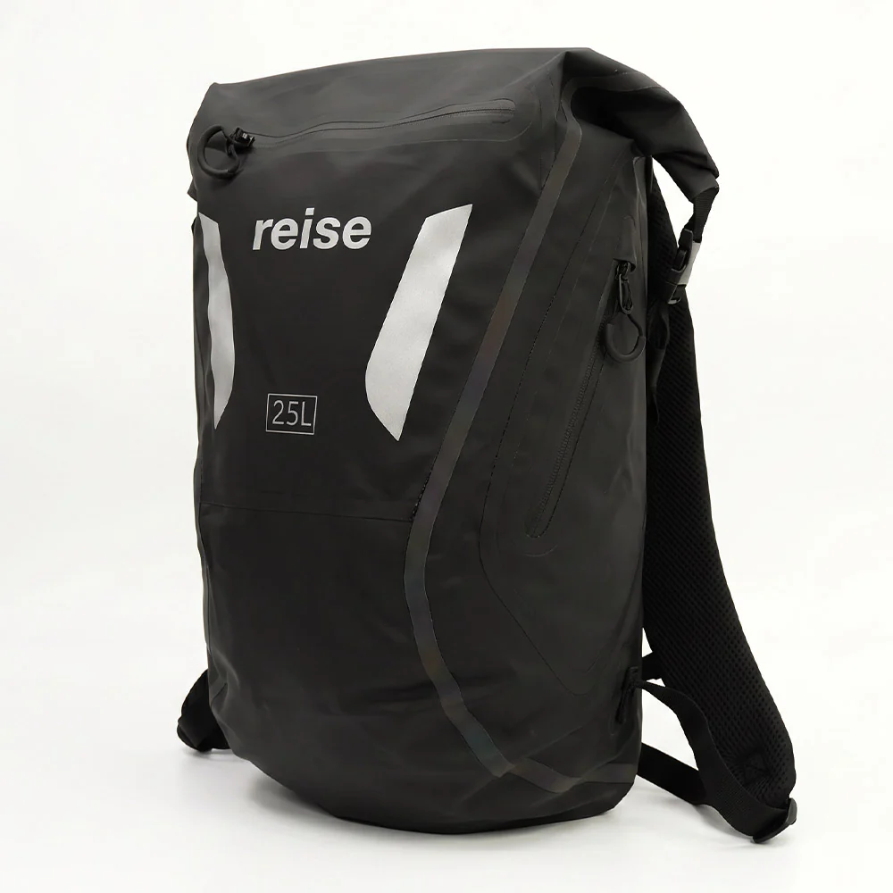 Dry Bagpack - Waterproof Motorcycle Luggage 25L (Black) - Image 2