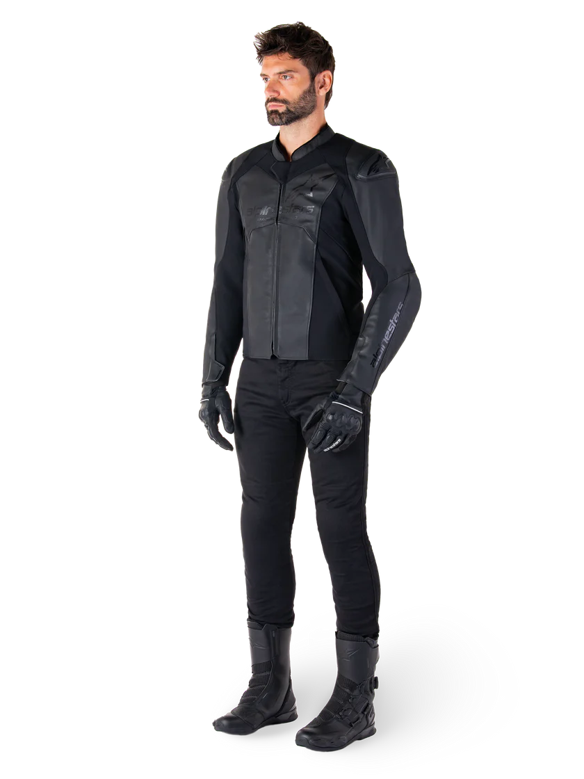 Faster V3 Airflow - Leather Jacket (Black/Black) - Image 5