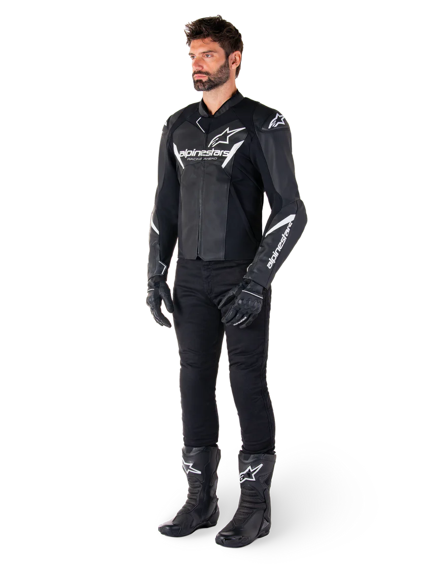 Faster V3 Airflow - Leather Jacket (Black/White) - Image 3
