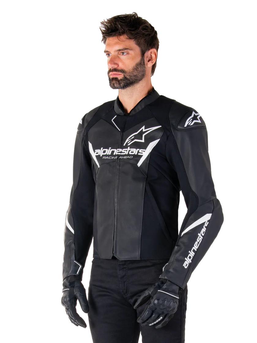 Faster V3 Airflow - Leather Jacket (Black/White) - Image 5