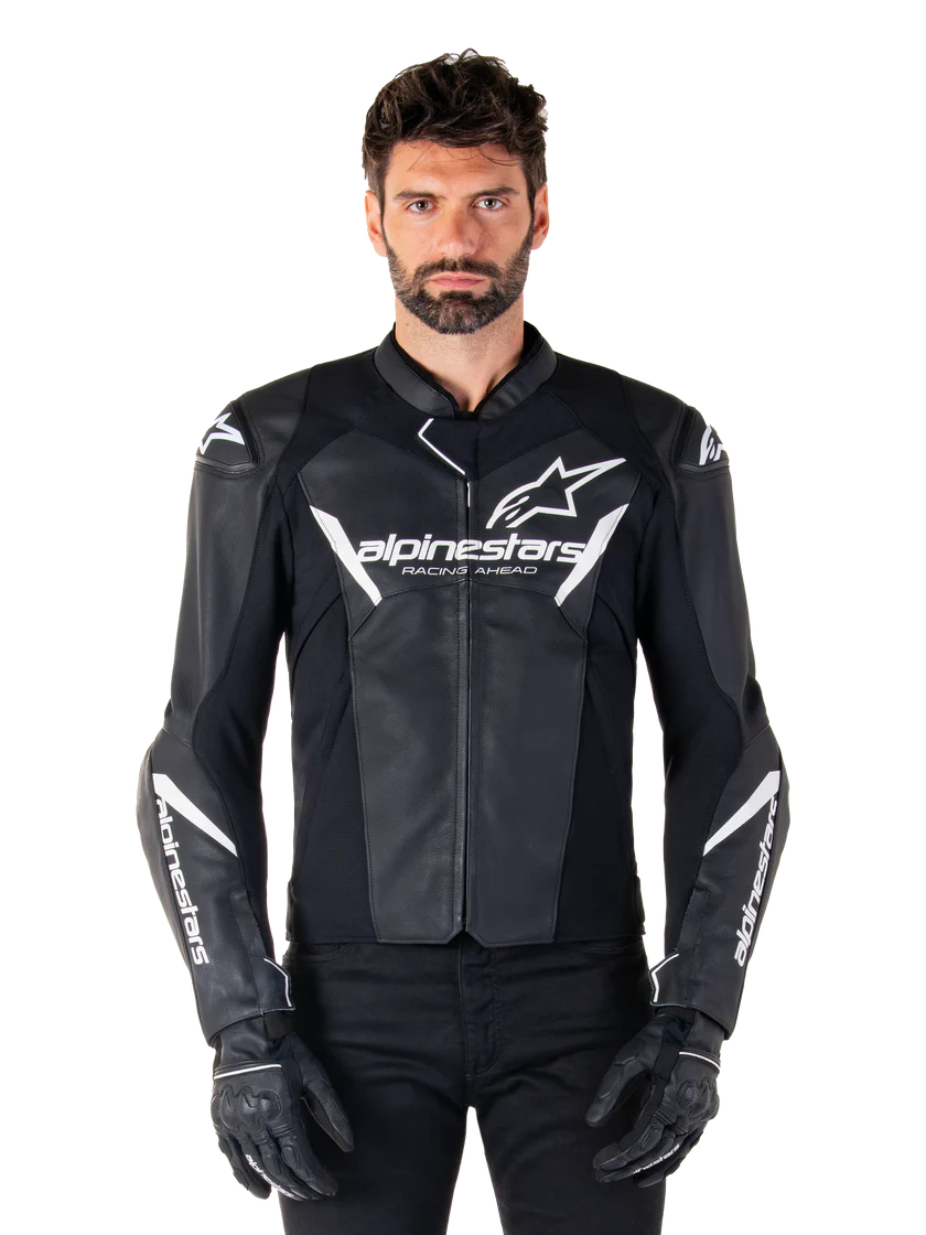 Faster V3 Airflow - Leather Jacket (Black/White) - Image 7
