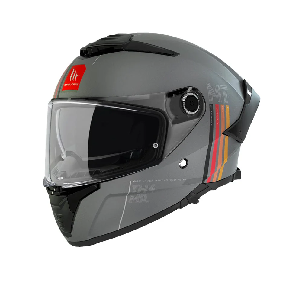 Thunder 4 SV MIL C2 - Motorcycle Riding Helmet (Grey Gloss)