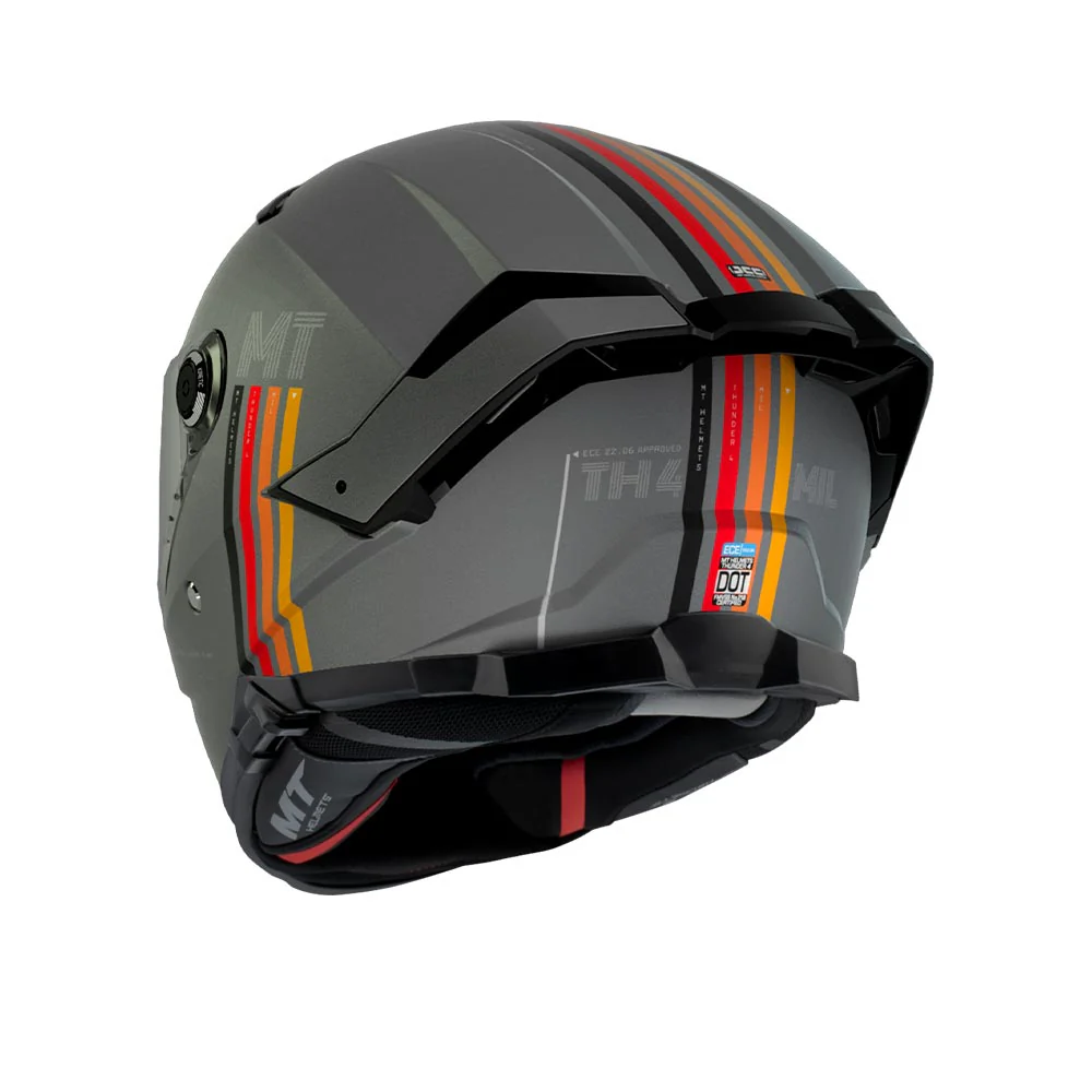 Thunder 4 SV MIL C2 - Motorcycle Riding Helmet (Grey Gloss) - Image 3