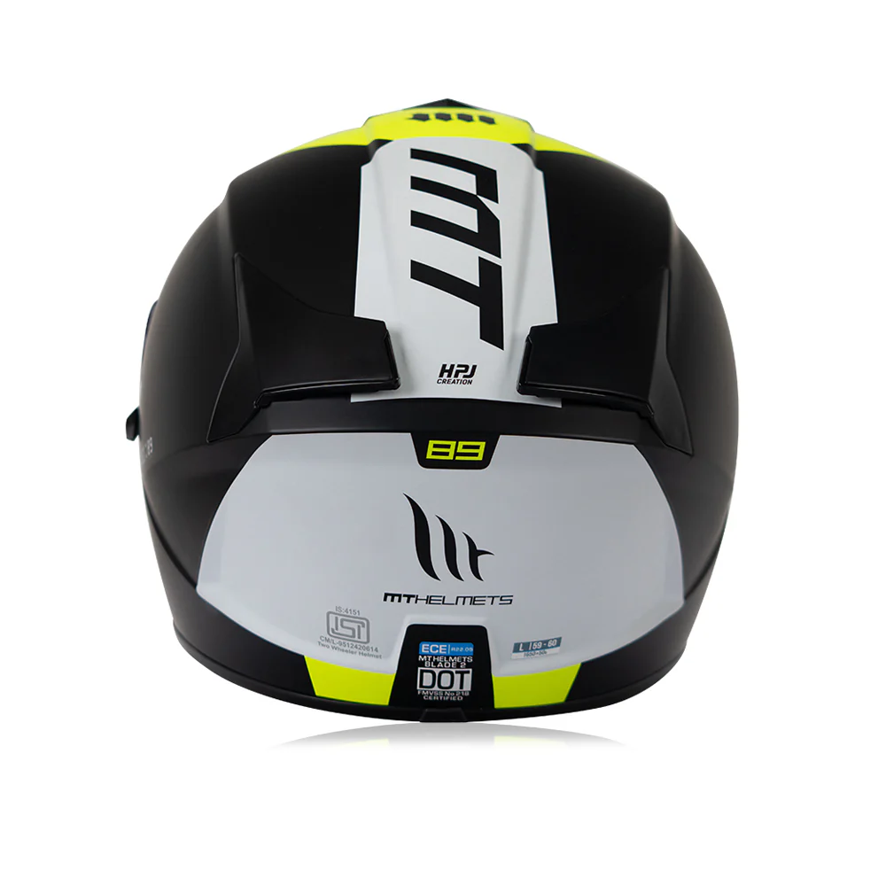 Blade 2 Sv 89 B3 - Motorcycle Riding Helmet (Yellow Fluor) - Image 4