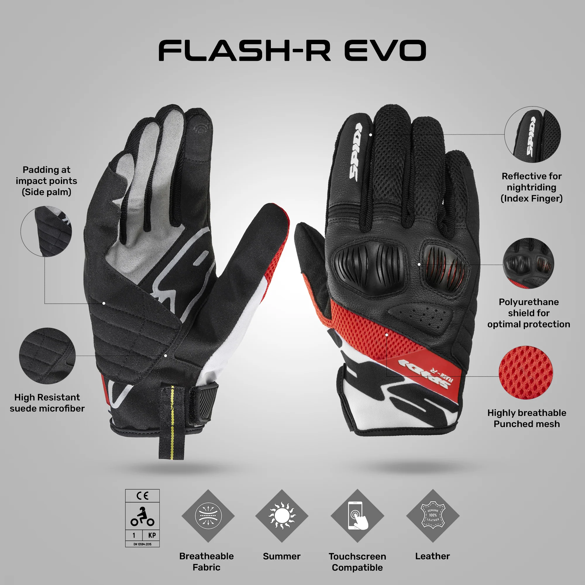 Flash R Evo - Half Gauntlet Summer Adventure Gloves - Image 4