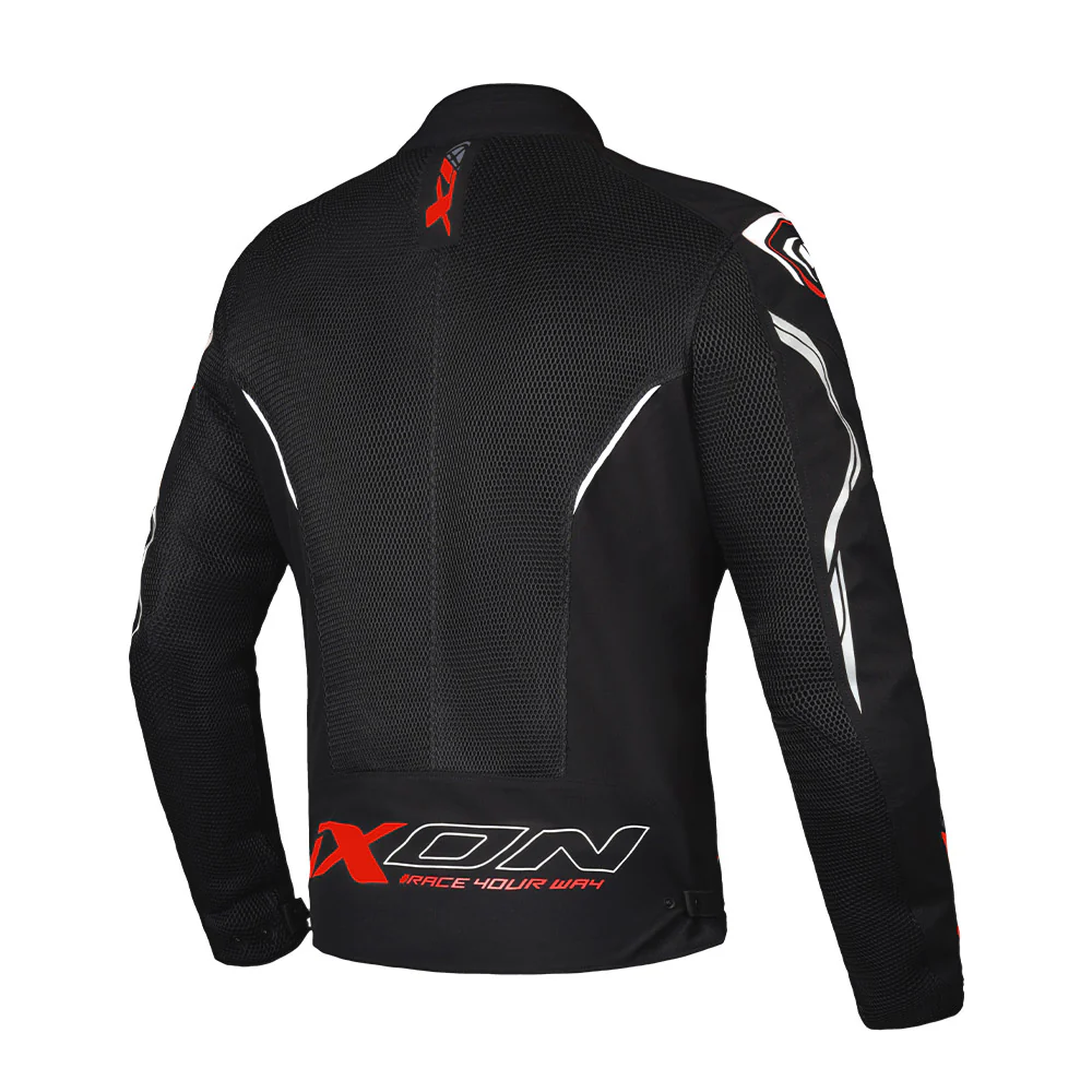 Flicker - All Weather Riding Jacket (Black/White/Red) - Image 2