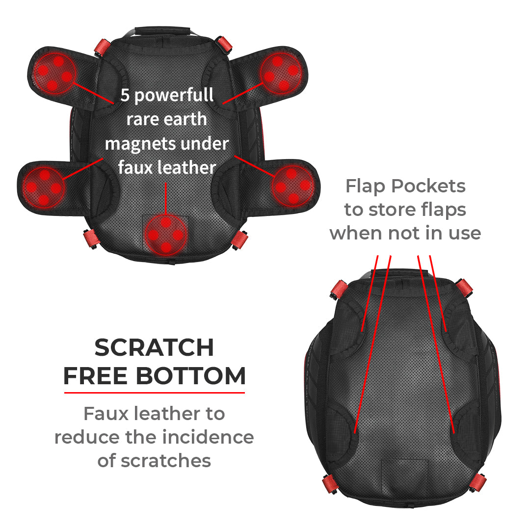 Fly 2017 - 18L - Magnetic Tank Bag with Rain Cover (Black) - Image 13