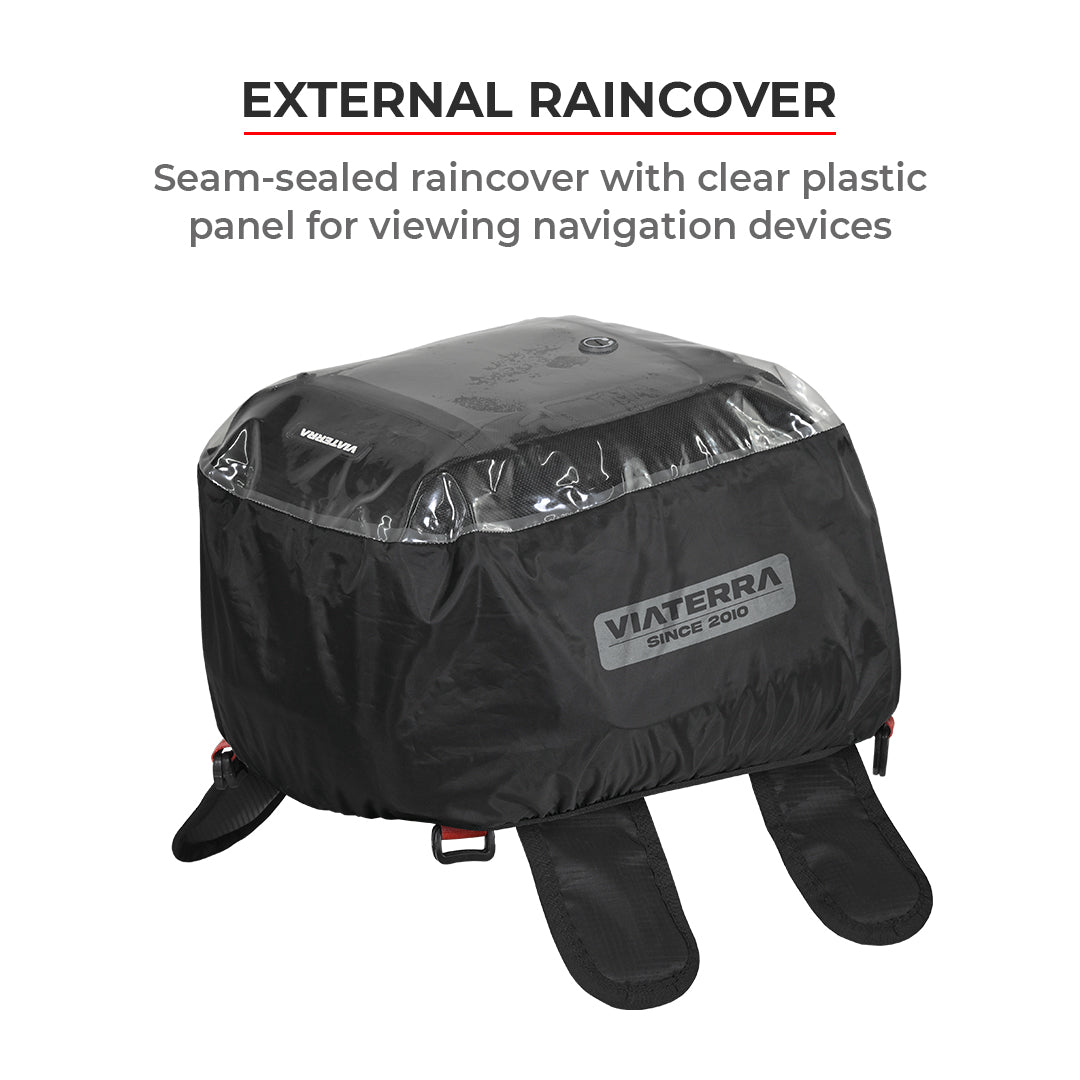 Fly 2017 - 18L - Magnetic Tank Bag with Rain Cover (Black) - Image 14