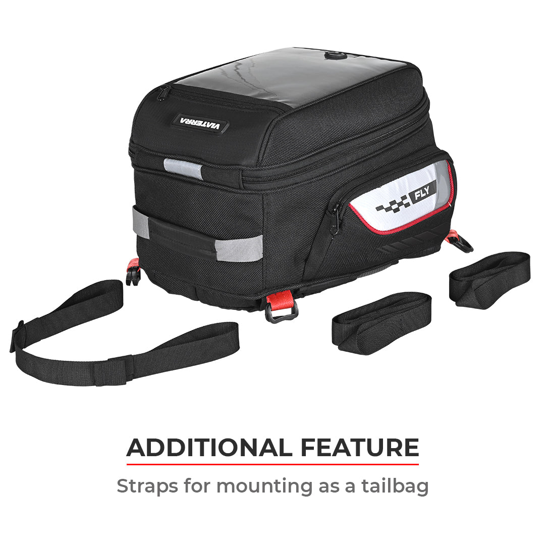 Fly 2017 - 18L - Magnetic Tank Bag with Rain Cover (Black) - Image 5