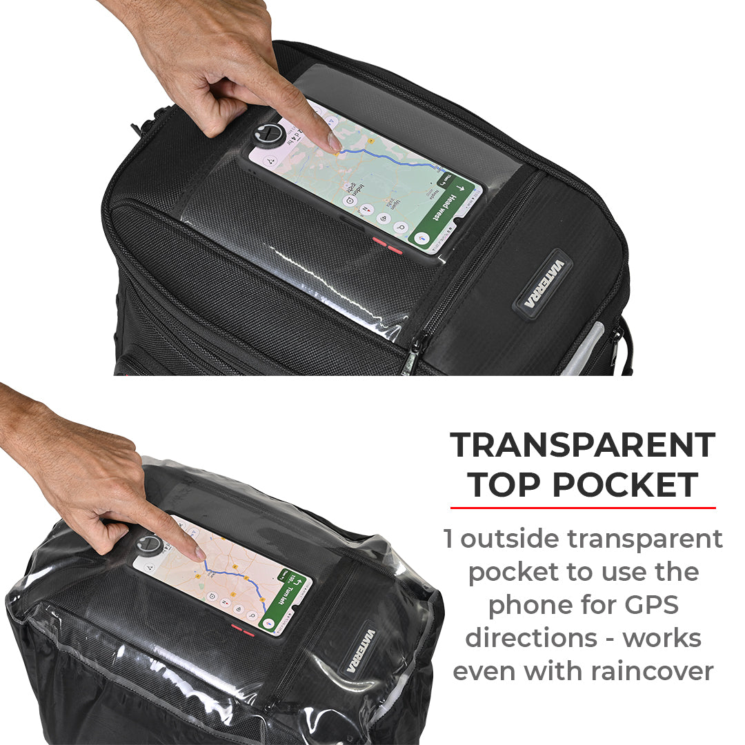 Fly 2017 - 18L - Magnetic Tank Bag with Rain Cover (Black) - Image 8