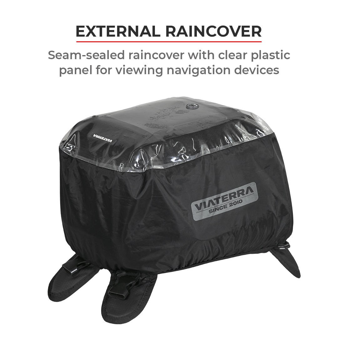 Fly 2017 - 22L - Magnetic Tank Bag with Rain Cover (Black) - Image 15