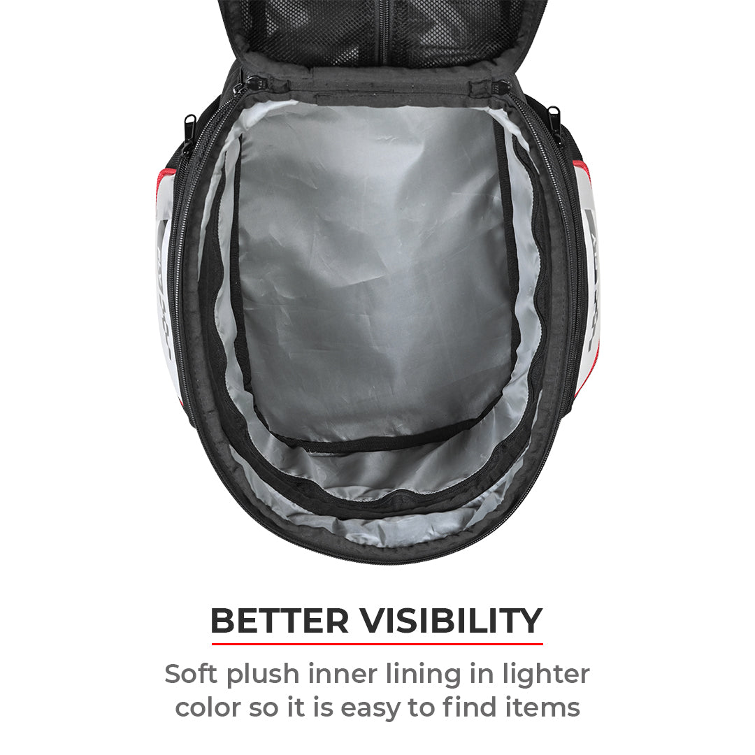 Fly 2017 - 22L - Magnetic Tank Bag with Rain Cover (Black) - Image 17