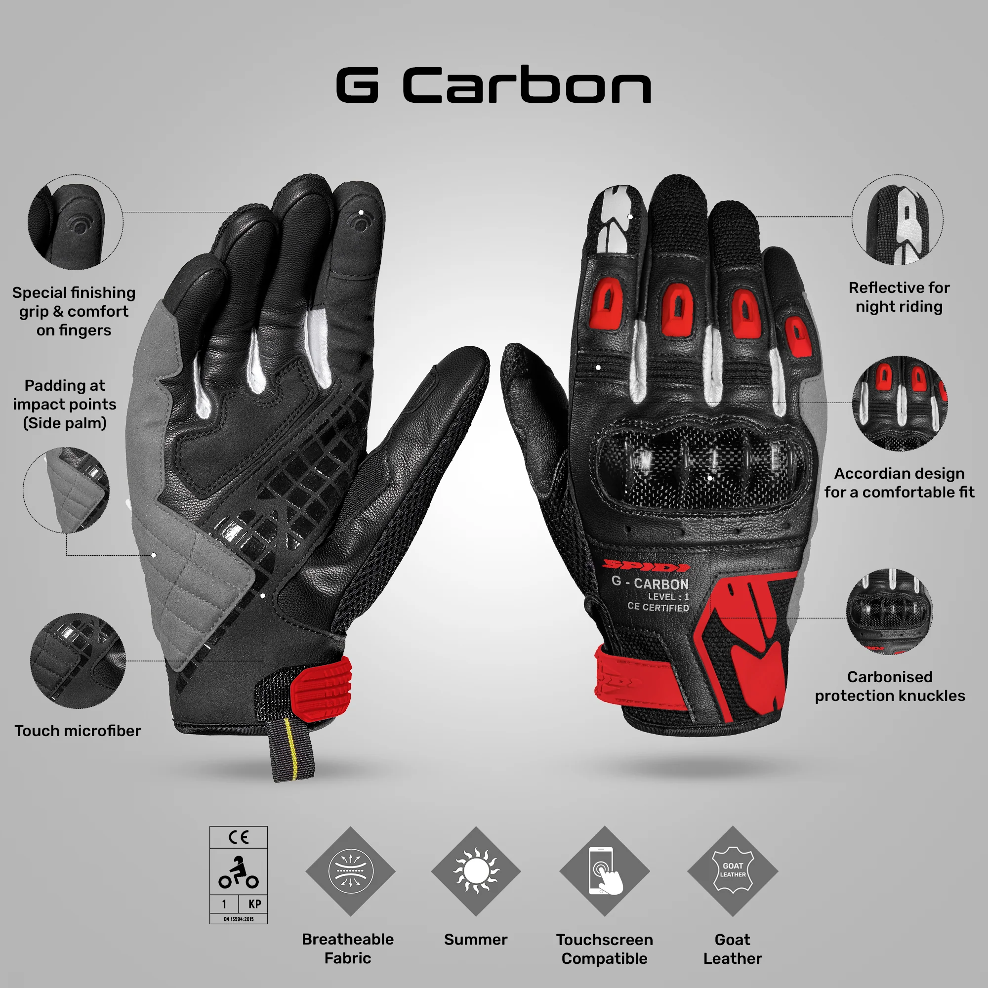 G Carbon - Urban/Sports Riding Gloves - Image 8