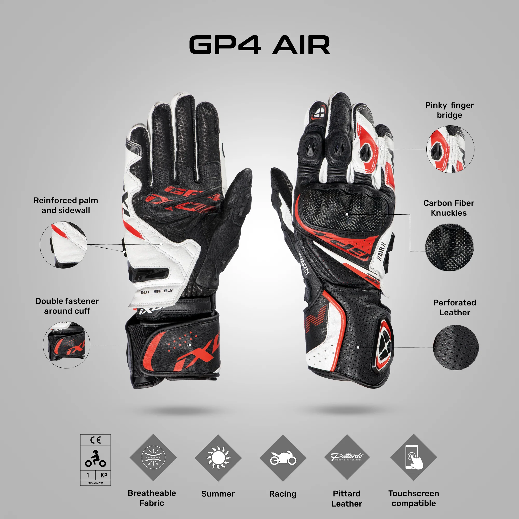 GP4 Air - Full Guantlet Racing Gloves - Image 13