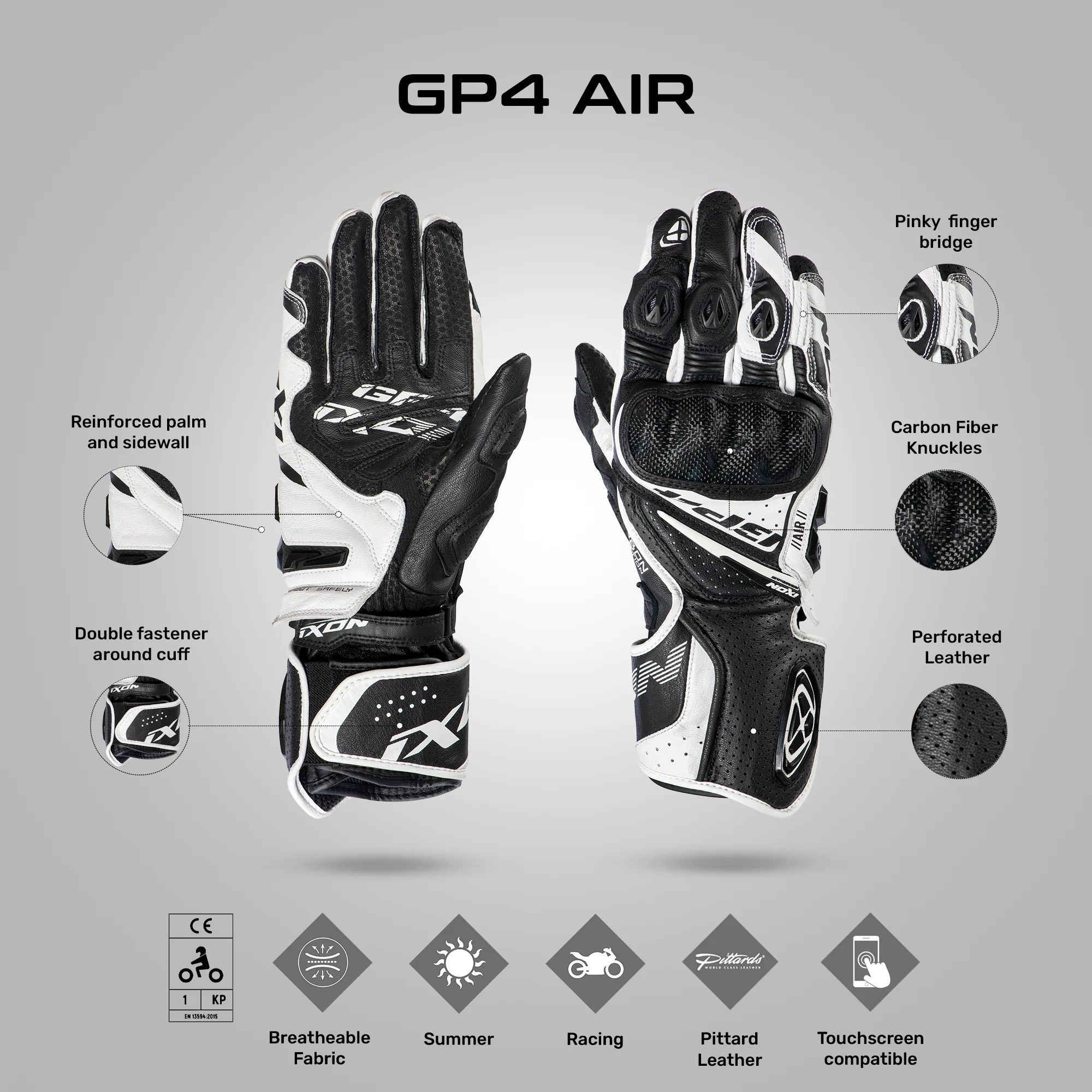 GP4 Air - Full Guantlet Racing Gloves - Image 3
