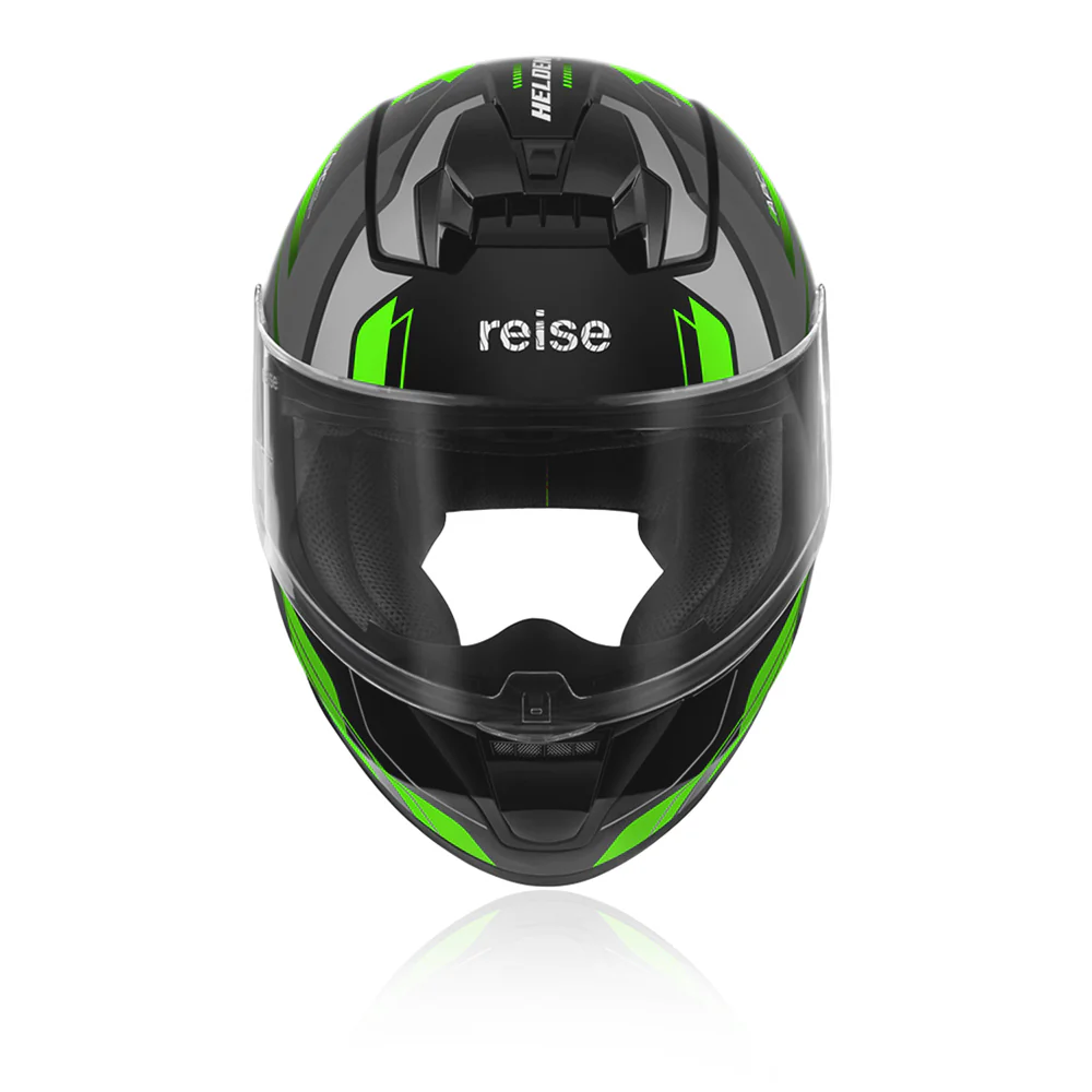 Helden - Motorcycle Riding Helmet (Green/Black) - Image 5