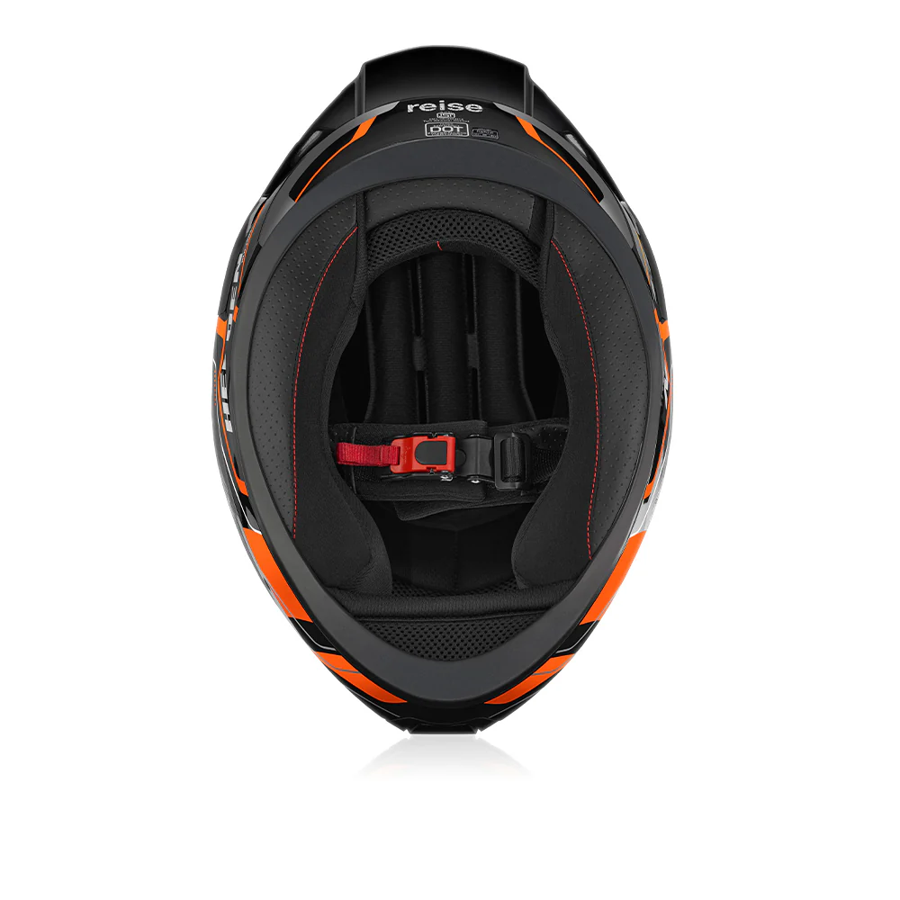 Helden - Motorcycle Riding Helmet (Orange/Black Gloss) - Image 4