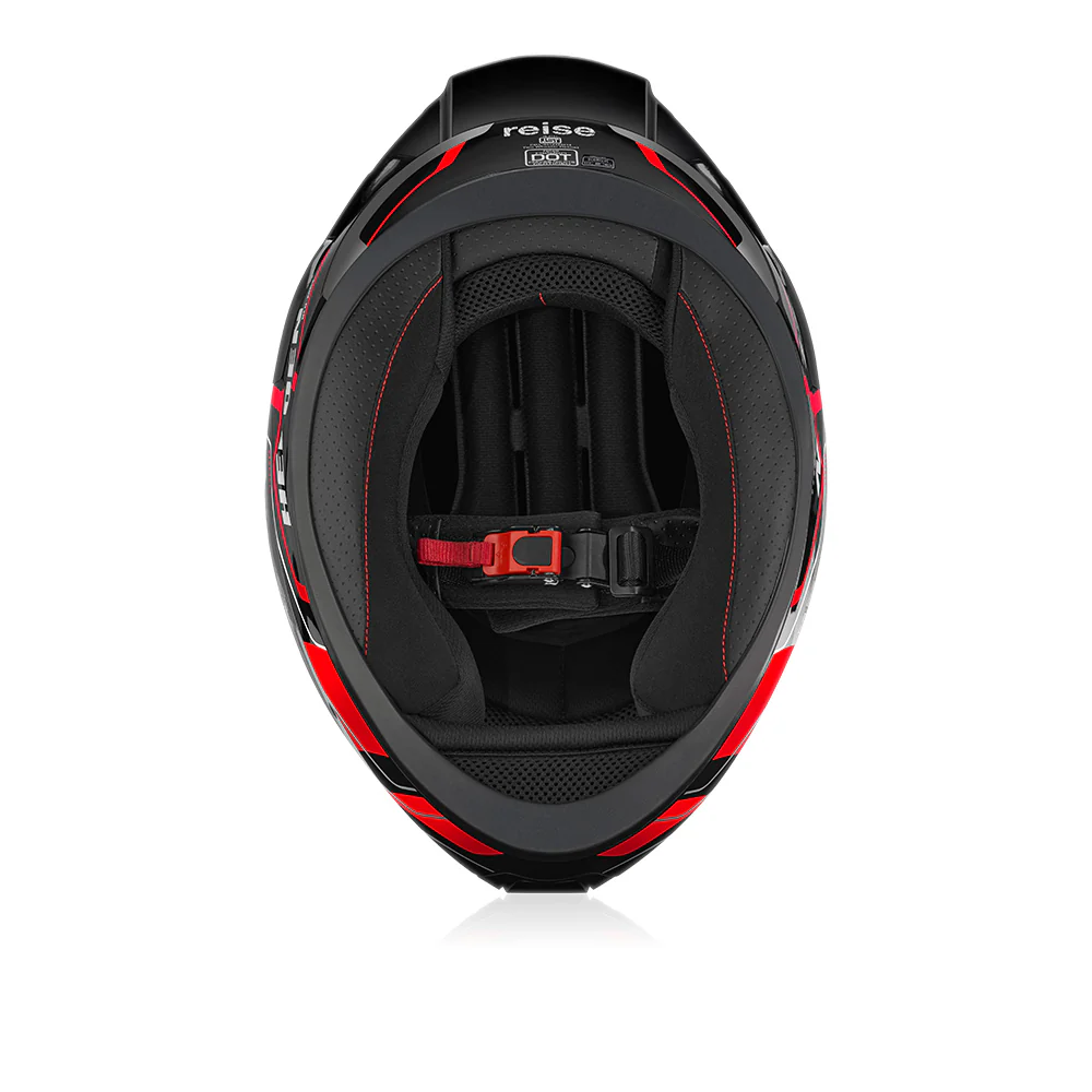 Helden - Motorcycle Riding Helmet (Red/Black Gloss) - Image 4