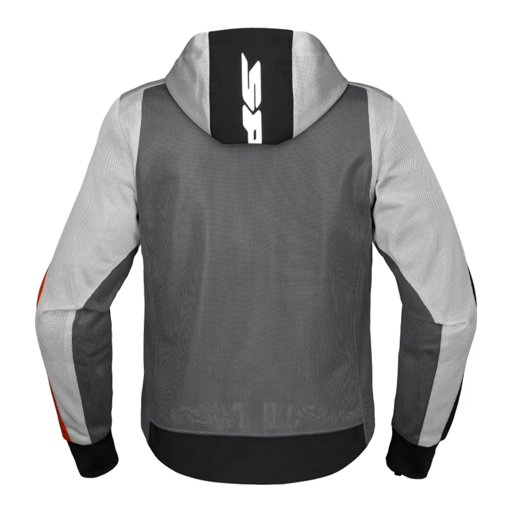 Hoodie Net - Ultra-Breathable Riding Jacket (Grey/Red) - Image 2