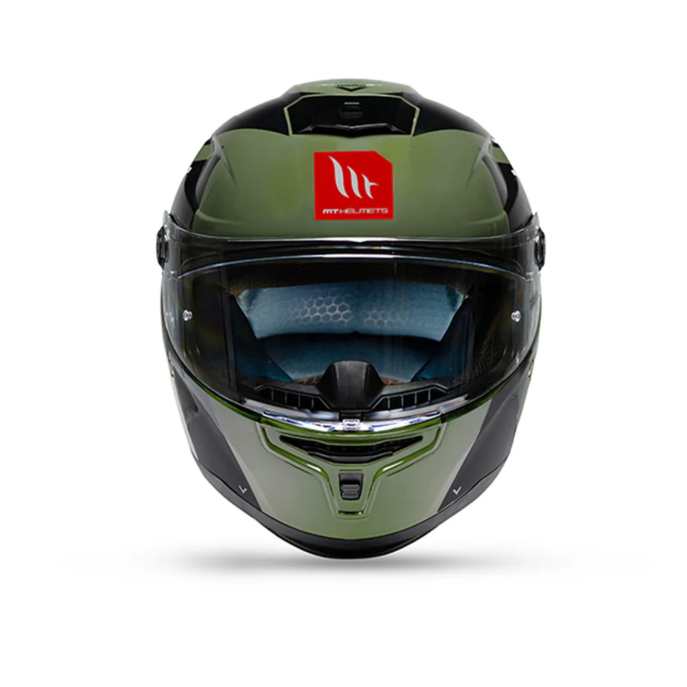 Hummer Air C6 - Motorcycle Riding Helmet (Gloss Green/Black/White) - Image 4