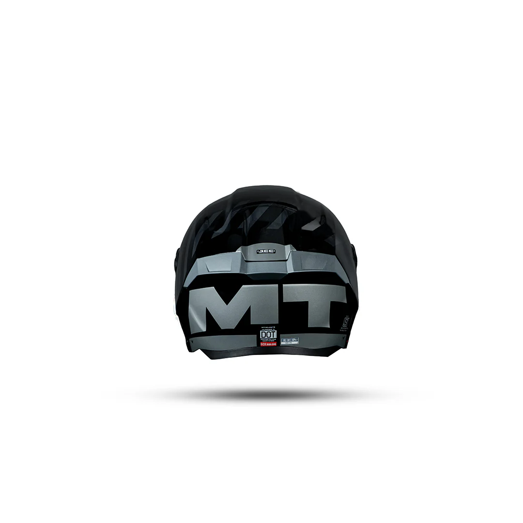 Hummer Air F2 - Motorcycle Riding Helmet (Gloss Black/Grey) - Image 4