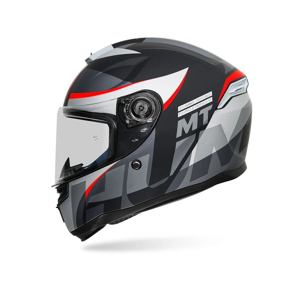 Hummer B Oasis A1 - Motorcycle Riding Helmet (Matt Black/Grey)